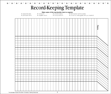 printable templates for record keeping